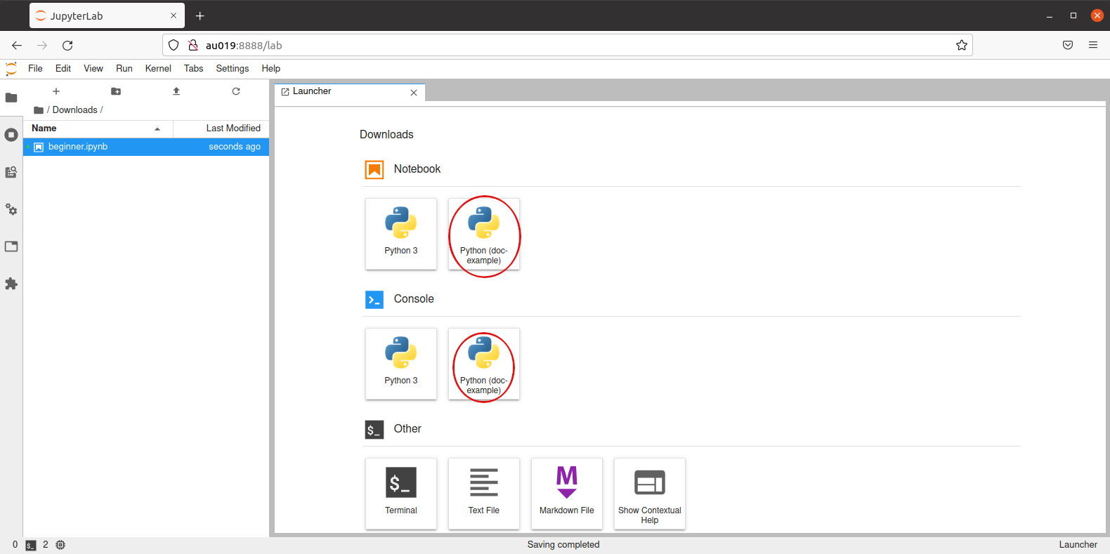 Kernel selection via launcher page